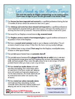 a picture of nfpa's winter freeze safety tip brochure